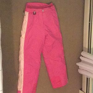 Girls pink snow pants